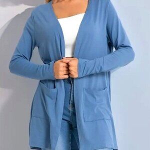 ✨NEW✨ Women's Open Front Cardigan Jacket - Blue - M